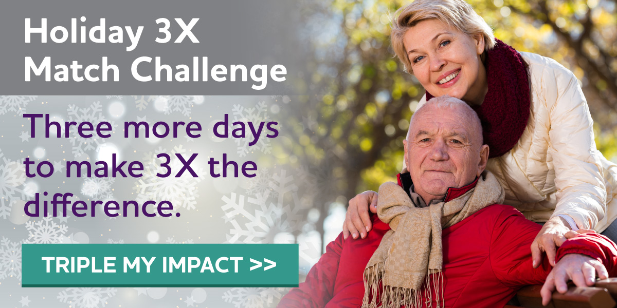 Holiday 3X Match Challenge - Three more days to make 3X the difference.