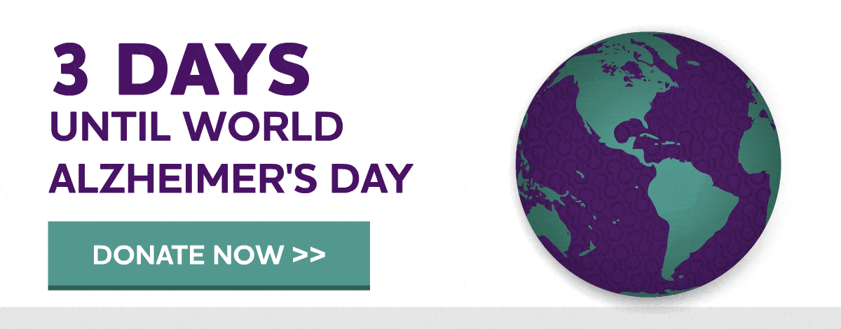 3 DAYS UNTIL WORLD ALZHEIMER'S DAY